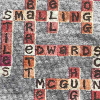 image of manchester united name-chains grey t-shirt details of players names